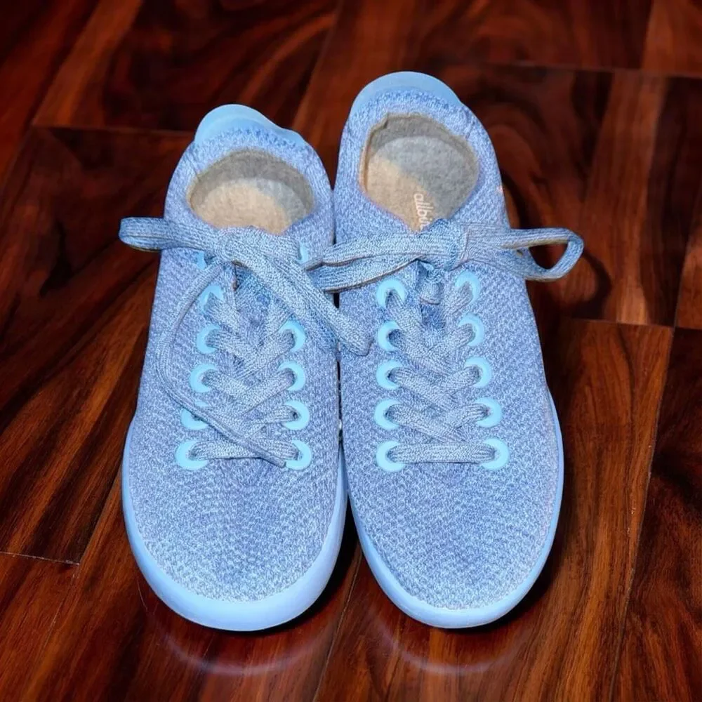 Women's allbirds Blue Wool Tree Piper Sneakers Shoes Size 9